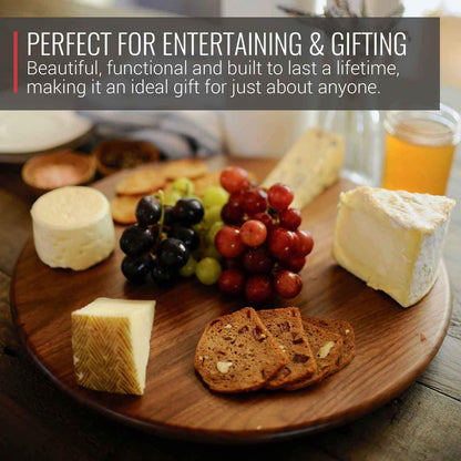 Virginia Boys Kitchens Walnut Wood Lazy Susan Centerpiece