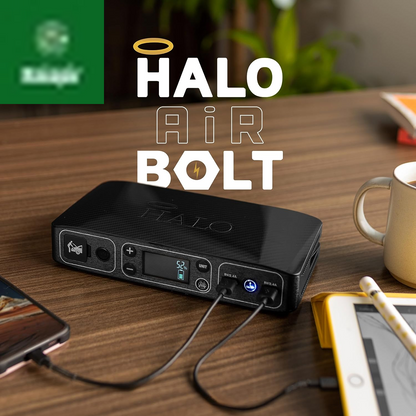 Bolt Air 58830 Portable Car Battery Jump Starter | 100 PSI Air Compressor, 58.8Wh USB Power Bank, Emergency Floodlight & Charger, Jumps Cars Suvs & Trucks, Inflates Tires, TSA Approved — Gray