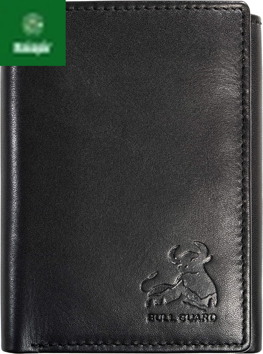 Genuine Nappa Leather Trifold Wallet for Men RFID and ID Window