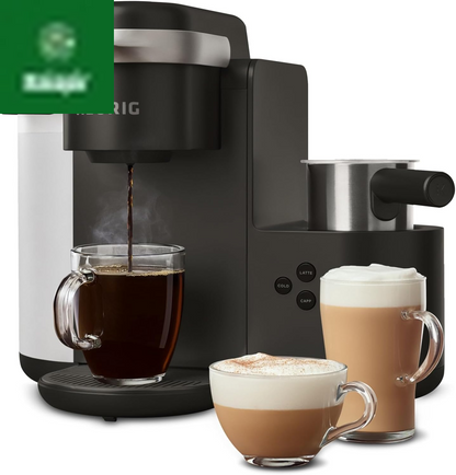 K-Cafe Single-Serve K-Cup Coffee Maker, Latte Maker and Cappuccino Maker, Comes with Dishwasher Safe Milk Frother, Coffee Shot Capability, Compatible with All  K-Cup Pods, Dark Charcoal