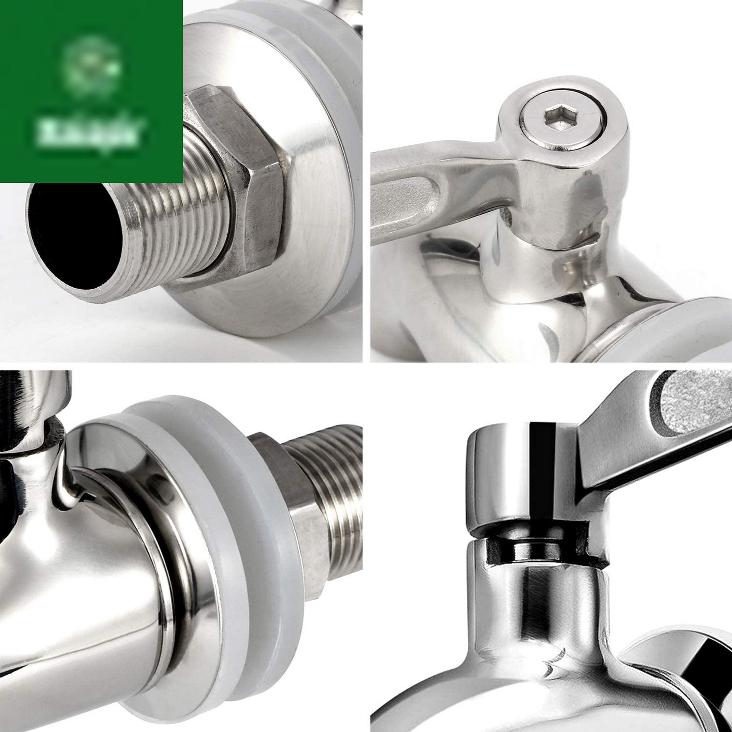 2 PCS Beverage Spigots Beverage Dispenser Spigot Replacement Stainless Steel Spigot for Glass Jar & Drink Dispenser