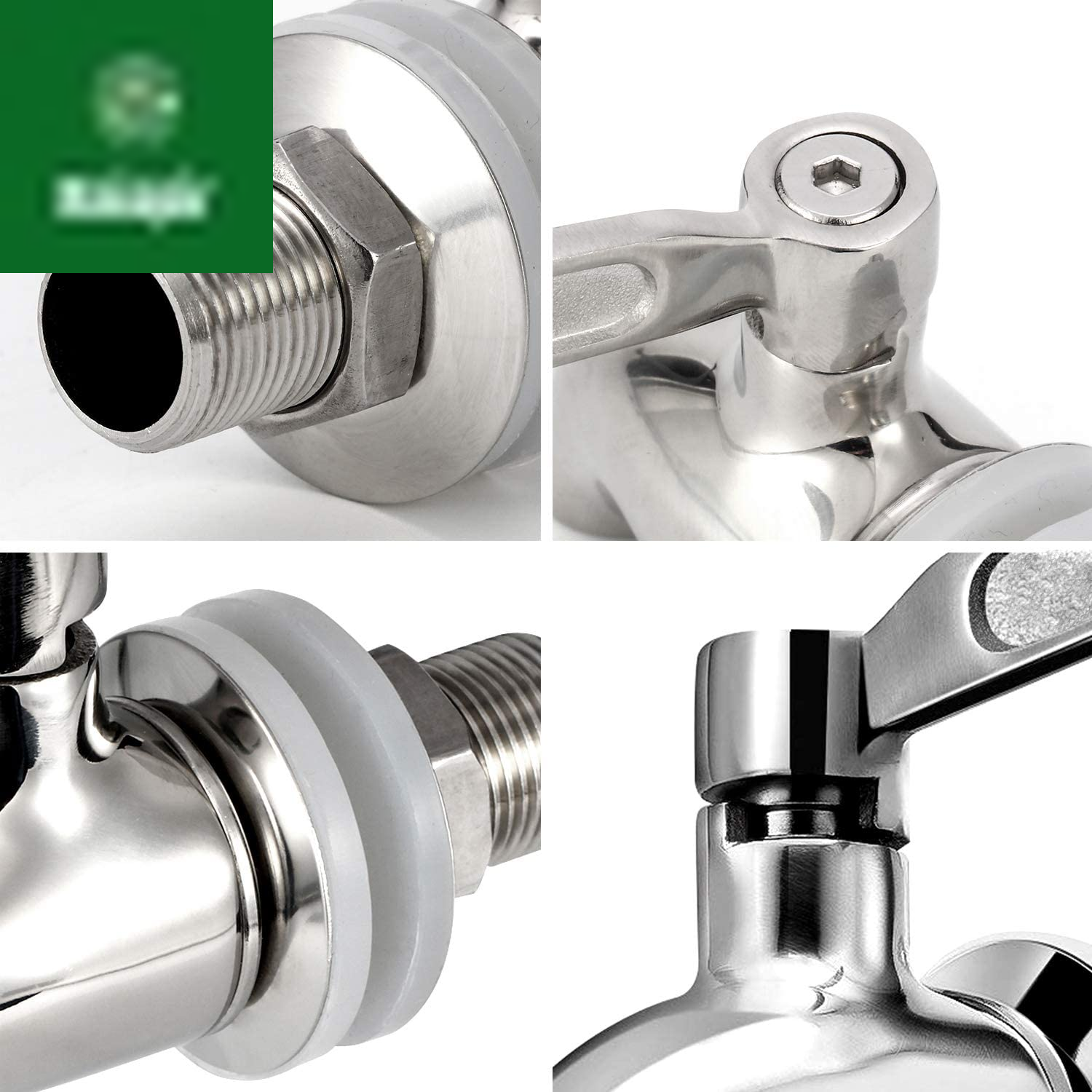 2 PCS Beverage Spigots Beverage Dispenser Spigot Replacement Stainless Steel Spigot for Glass Jar & Drink Dispenser