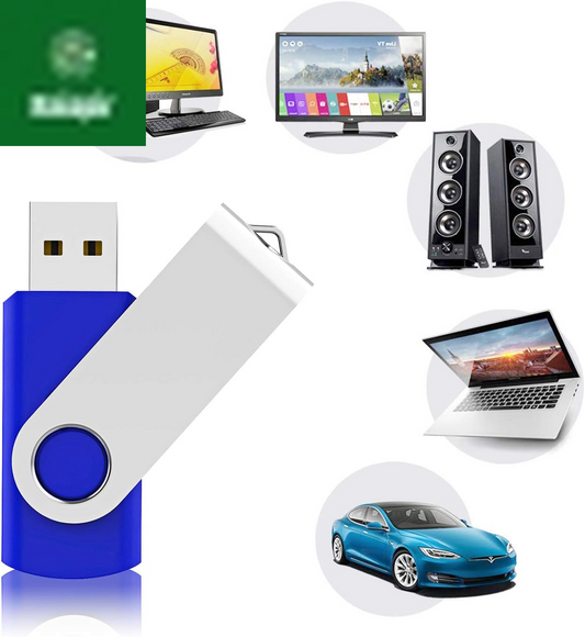 10 Pack 64GB USB 2.0 Flash Drive Thumb Drive, Blue