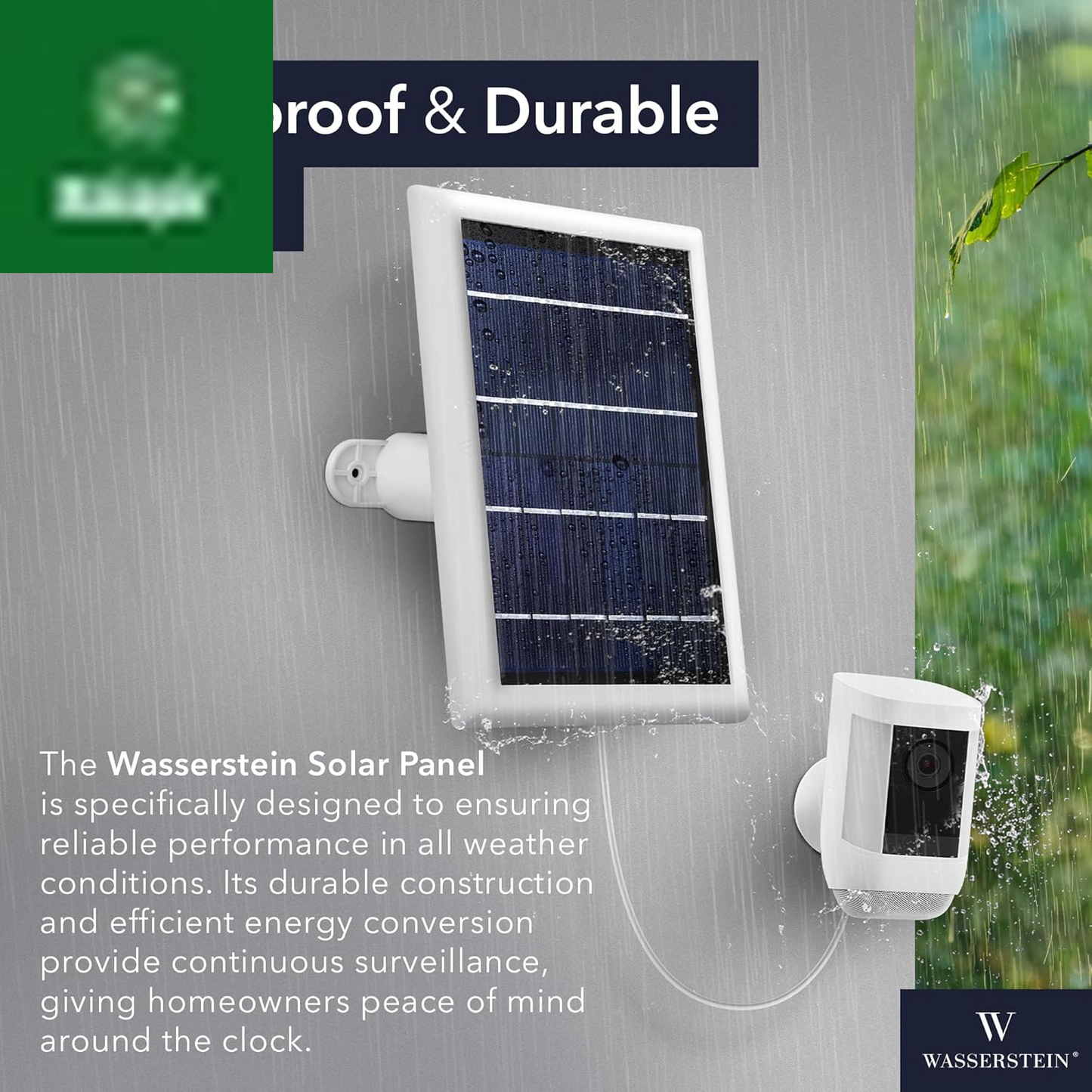 Solar Panel Compatible with Ring Spotlight Cam/Plus/Pro Battery, Stick up Cam/Pro & Outdoor Cam plus Battery - Continuous Power for Ring Surveillance Camera (3-Pack, White)