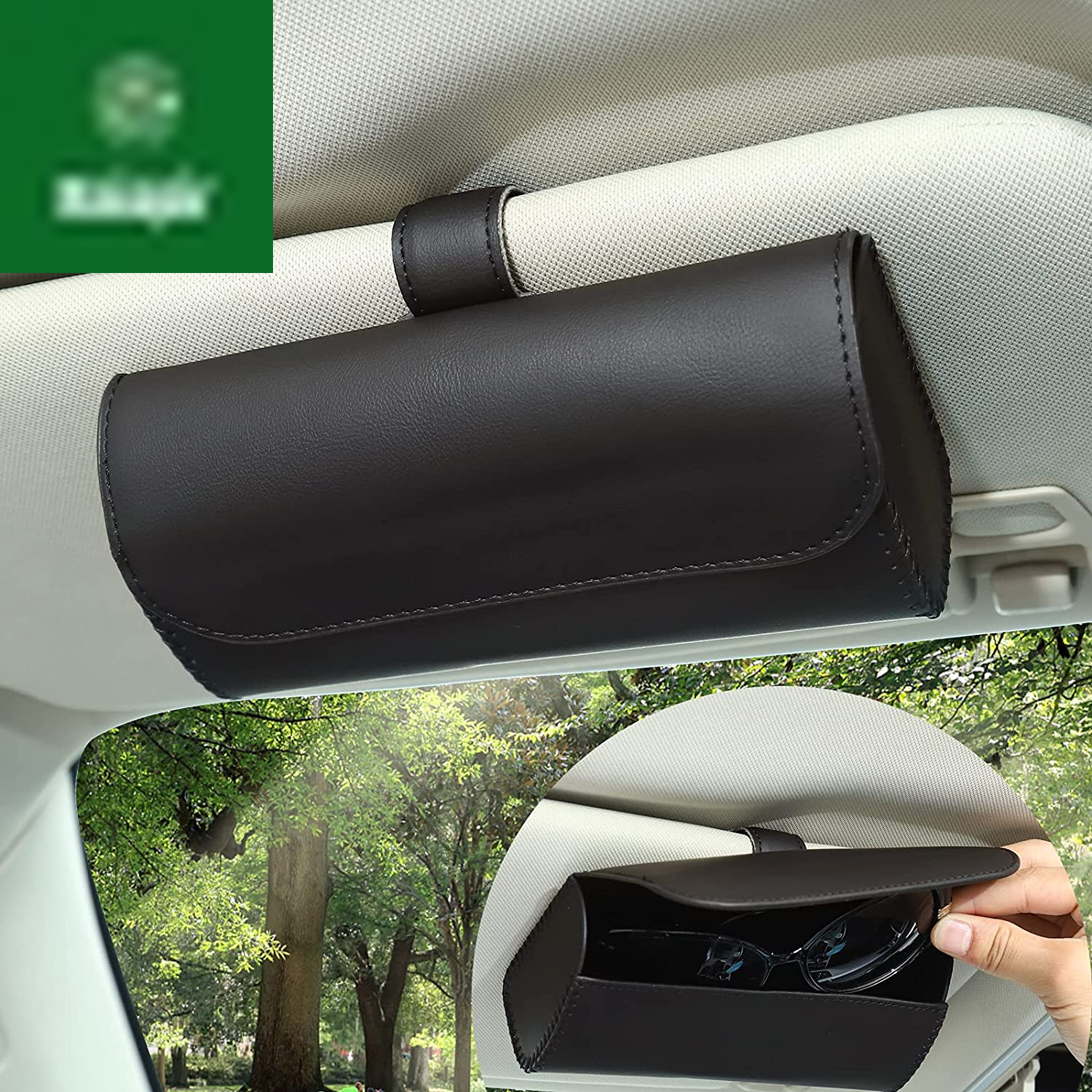 Sunglasses Holder for Car Sun Visor, Auto Eyeglasses Protective Storage Case, Vehicle Visor Accessories Organizer Box