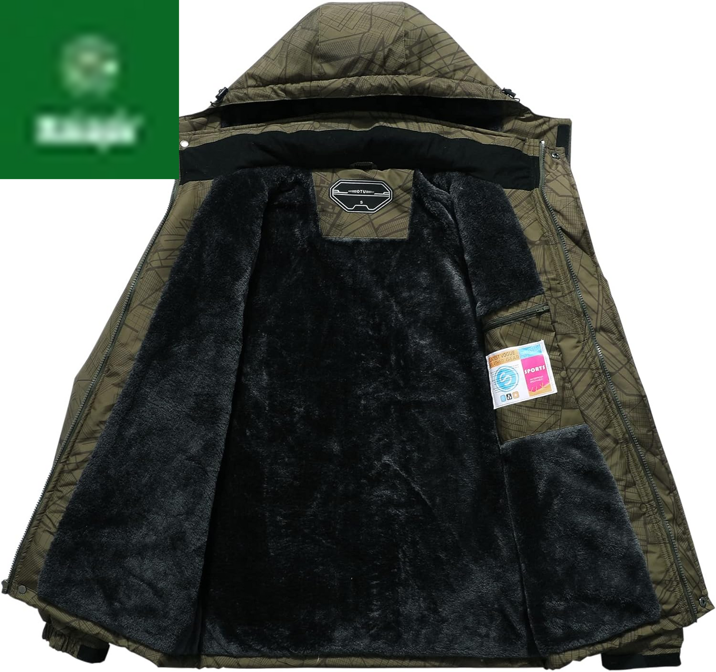 Men'S Waterproof Ski Jacket Snowboarding Windbreaker Warm Winter Hooded Mountain Snow Coat