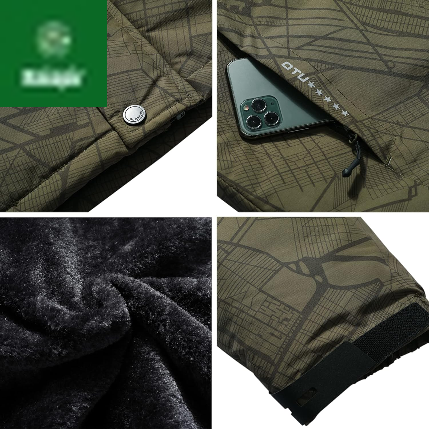 Men'S Waterproof Ski Jacket Snowboarding Windbreaker Warm Winter Hooded Mountain Snow Coat