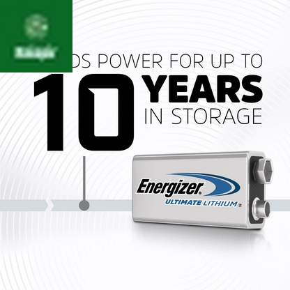 Ultimate Lithium 9V Batteries (2 Pack), Lithium 9 Volt Batteries
