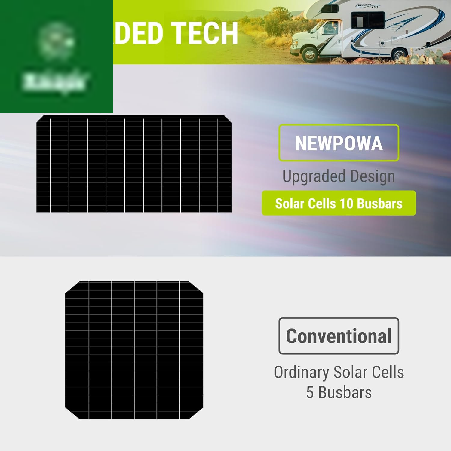 100W Flexible Solar Panel Portable Bendable 12 Volts 10BB Mono Cell for Uneven Surfaces Marine Camping Home Boat RV Surface Black