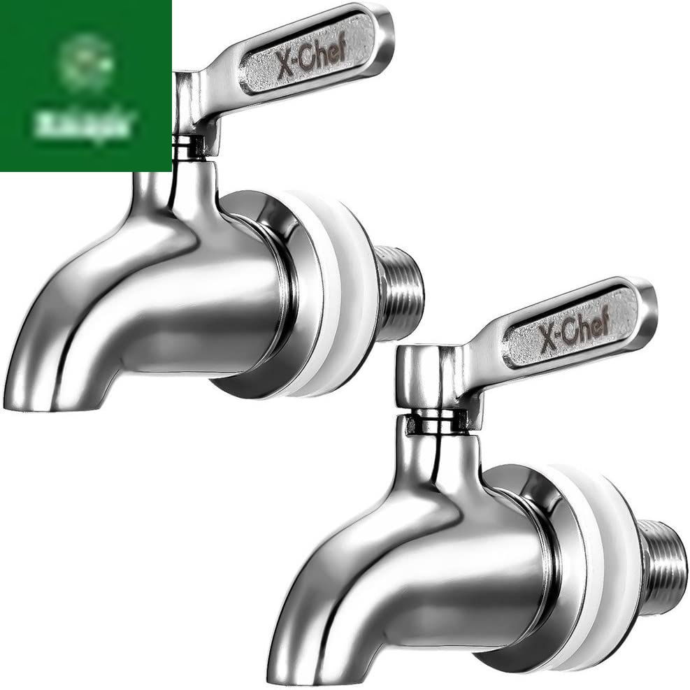 2 PCS Beverage Spigots Beverage Dispenser Spigot Replacement Stainless Steel Spigot for Glass Jar & Drink Dispenser