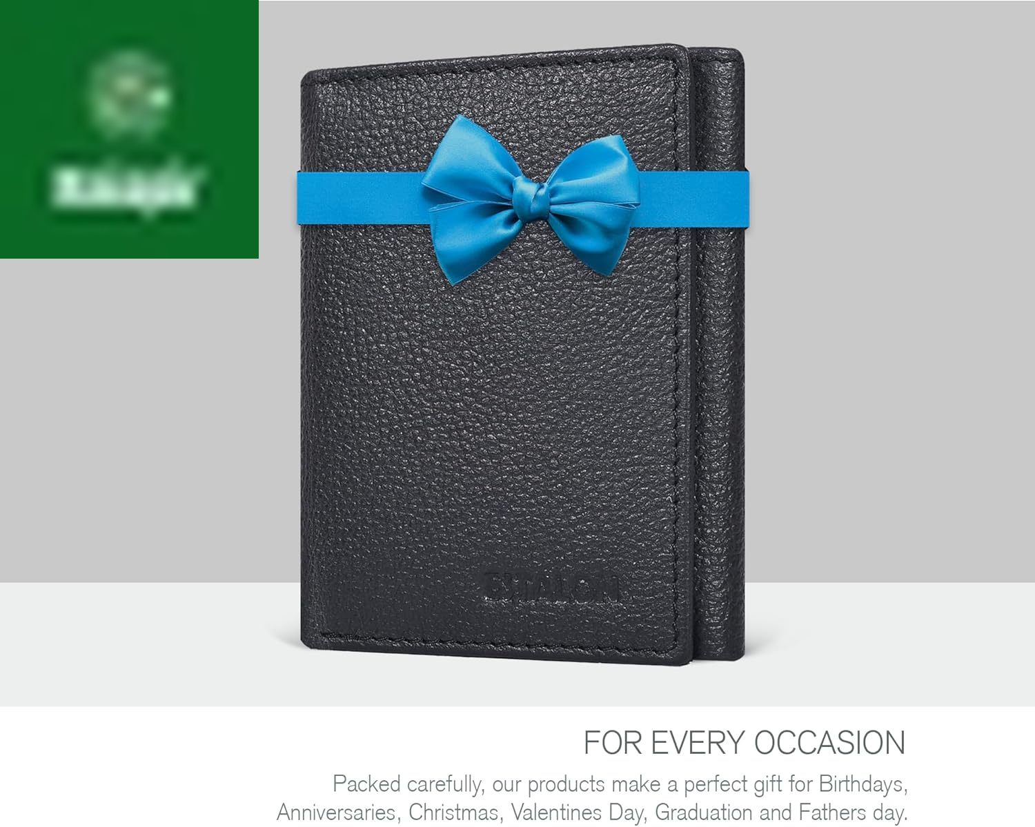 Leather Trifold Wallet for Men - RFID Blocking - 6 Card Slots, 2 Slip Pockets & 1 Front ID Window - Minimalist Design, Slim Wallet