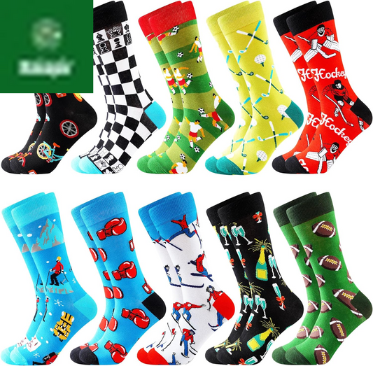 Mens Dress Socks, Cool Cute Food Graphic Animal Novelty Crazy Funny Crew Fun Socks for Men