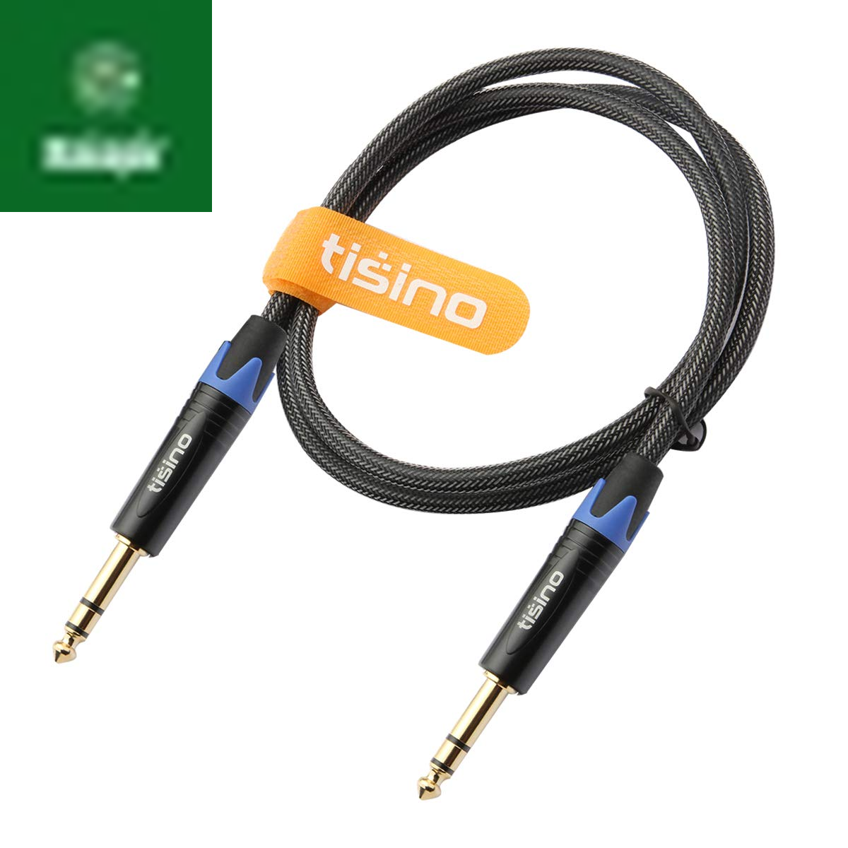 1/4 Inch TRS Cable, Quarter Inch 1/4 TRS to TRS Balanced Stereo Audio Cable Male to Male Pro Interconnect Cable Guitar Cable, Nylon Braid - 3 FT