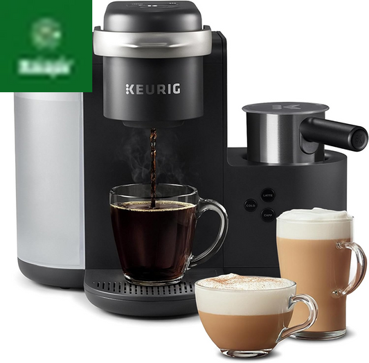 K-Cafe Single-Serve K-Cup Coffee Maker, Latte Maker and Cappuccino Maker, Comes with Dishwasher Safe Milk Frother, Coffee Shot Capability, Compatible with All  K-Cup Pods, Dark Charcoal