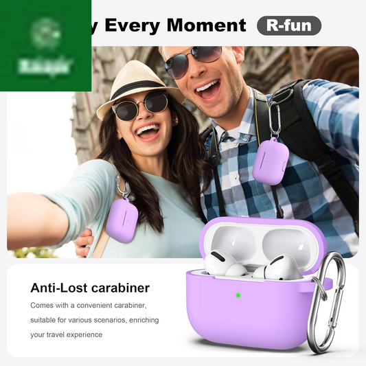 for Airpods Pro 2Nd/1St Generation Case with Cleaner Kit,Soft Silicone Protective Case Cover for Apple Airpod Pro 2/1 for Women Men,Airpods Pro Case Accessories with Keychain,Lavender