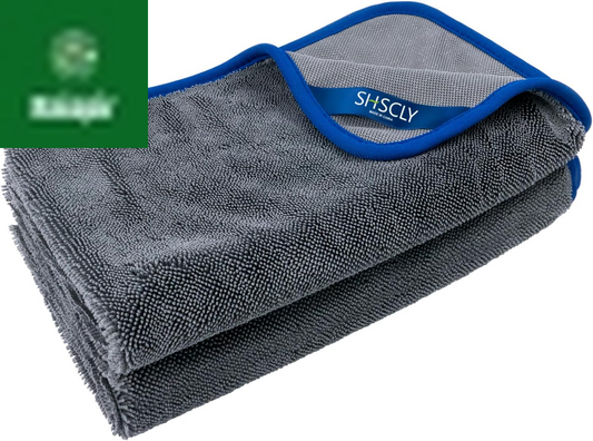 Microfiber Car Drying Towel Super Absorbent Twist Pile Car Towels Rapid Drying Large Cleaning Lint-Free Detailing Cloth Gray 24 X 20 Inches Pack of 2