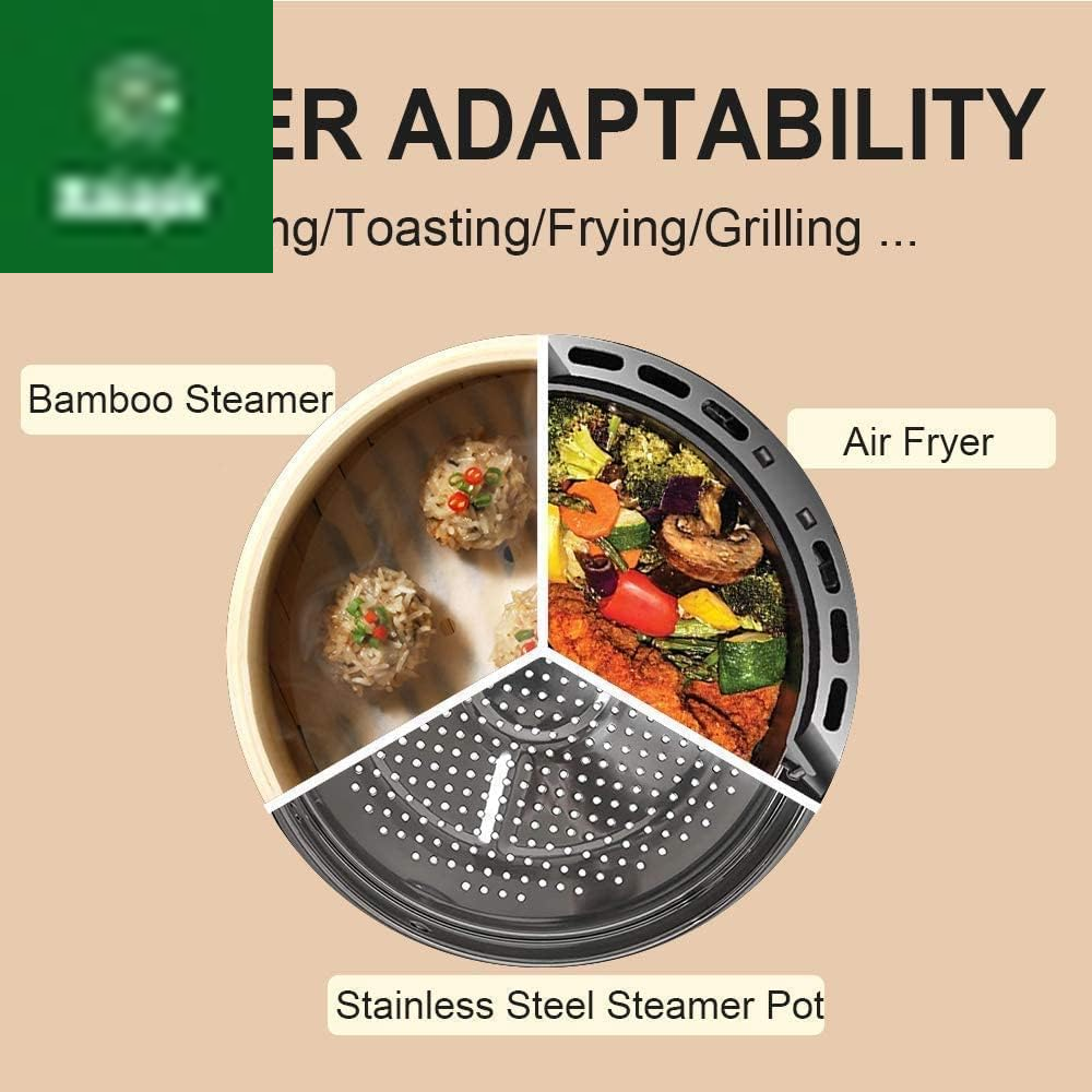 Air Fryer Parchment Paper Liners, 100 Pcs Disposable Papers Liner for 2-3QT Air Fryer Baking, 7 Inch Safe and Non-Stick Unbleache Steamer Liner for Microwave, Oven, Steaming Basket