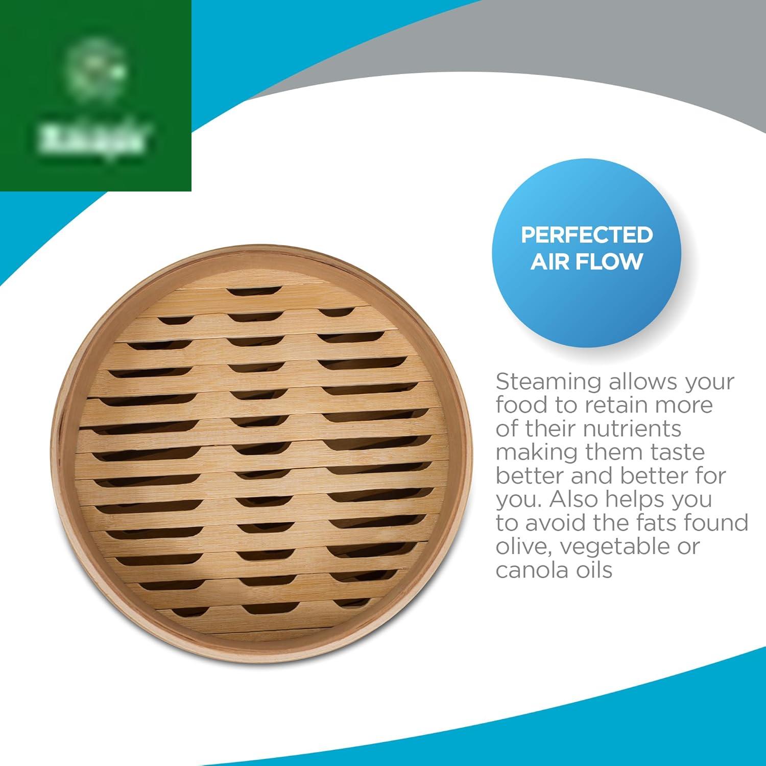 Bamboo Steamer (Classic Bamboo, 10" Diameter)