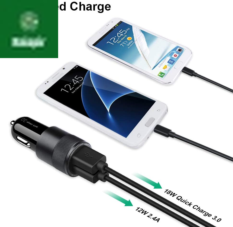 Fast Car Charger, Quick Charging 5.4A/30W Phone USB Adapter Rapid Plug 2 Port Cigarette Lighter Auto Charger Flush Compatible Samsung, Tablet, Iphone, Ipad, LG, Automobile