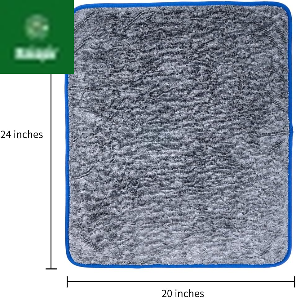 Microfiber Car Drying Towel Super Absorbent Twist Pile Car Towels Rapid Drying Large Cleaning Lint-Free Detailing Cloth Gray 24 X 20 Inches Pack of 2