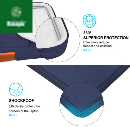 360° Protective Laptop Sleeve Case for 16 Inch New Macbook Pro M4/M3/M2/M1 Pro/Max A3403 A3186 A2991 A2780 A2485 A2141 2024-2019, 15 Inch Surface Laptop 7Th Copilot+Pc/6/5/4/3 Computer Bag, Blue