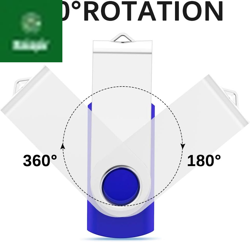 10 Pack 64GB USB 2.0 Flash Drive Thumb Drive, Blue