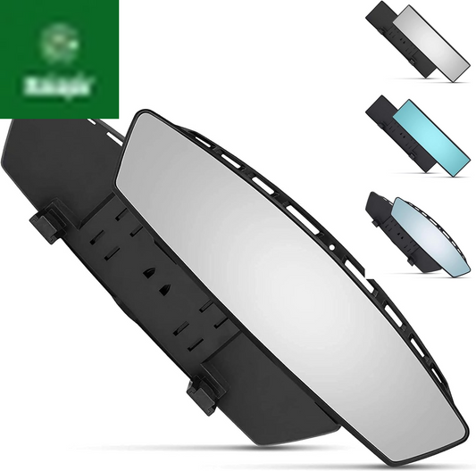 Verivue Universal Panoramic 12-Inch Rear View Mirror, Anti-Glare Wide Angle Car Mirror, Rearview Mirrors Accessory for Baby Rear-Facing, Tint Flat Mirrors for Cars and Suvs.