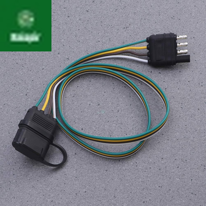 Trailer 4 Wire Plug 32" Inch 4 Pin Flat Wire Extension Male & Female Connector