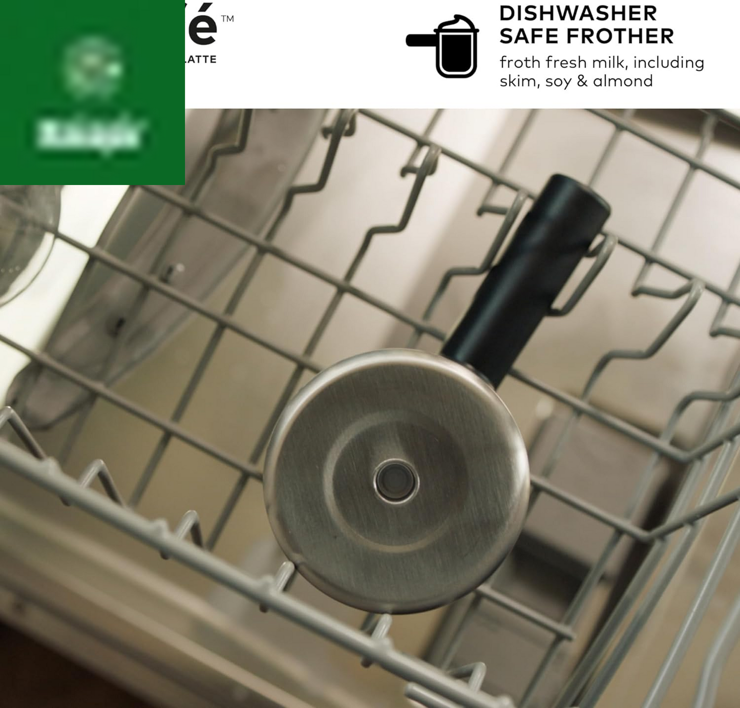 K-Cafe Single-Serve K-Cup Coffee Maker, Latte Maker and Cappuccino Maker, Comes with Dishwasher Safe Milk Frother, Coffee Shot Capability, Compatible with All  K-Cup Pods, Dark Charcoal