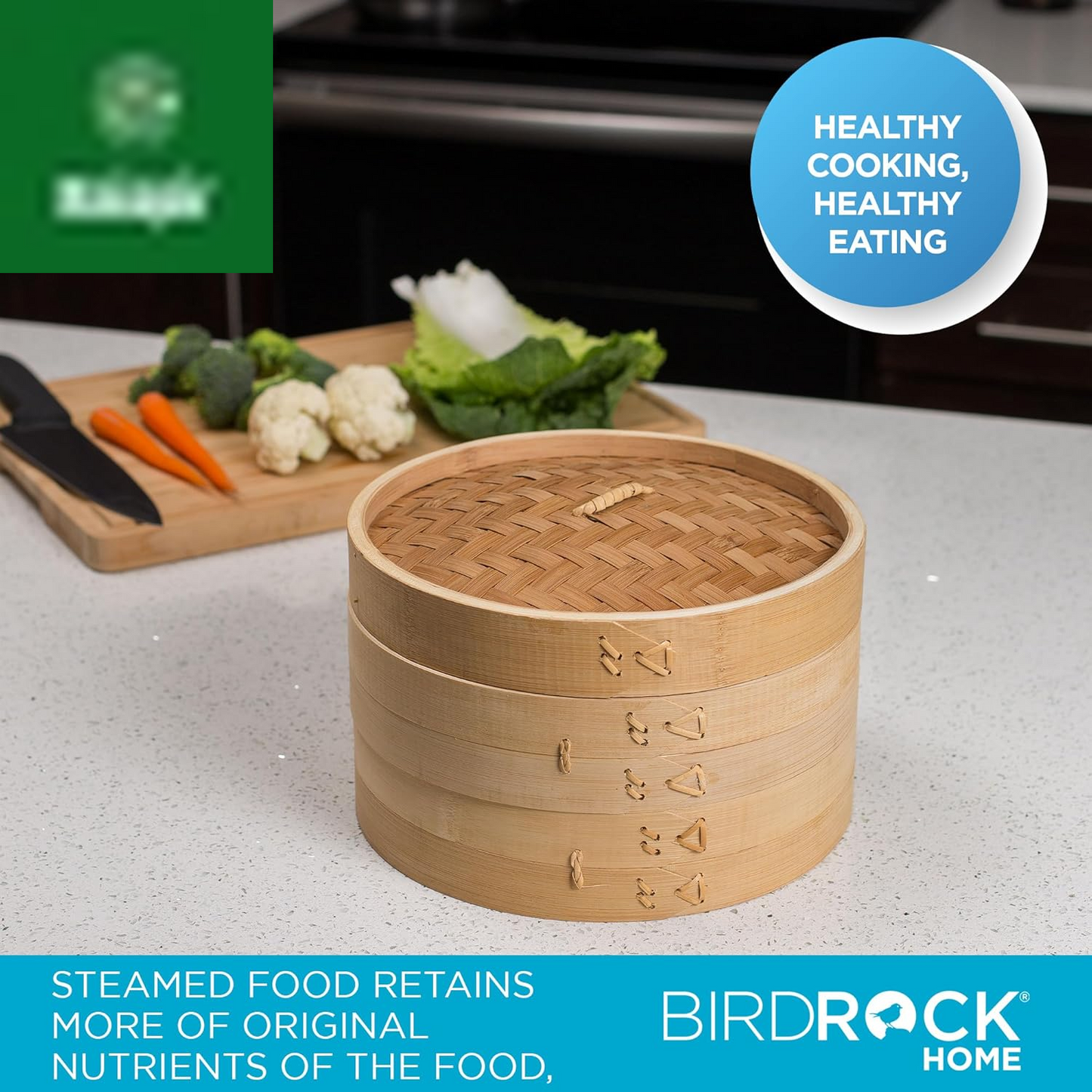 Bamboo Steamer (Classic Bamboo, 10" Diameter)