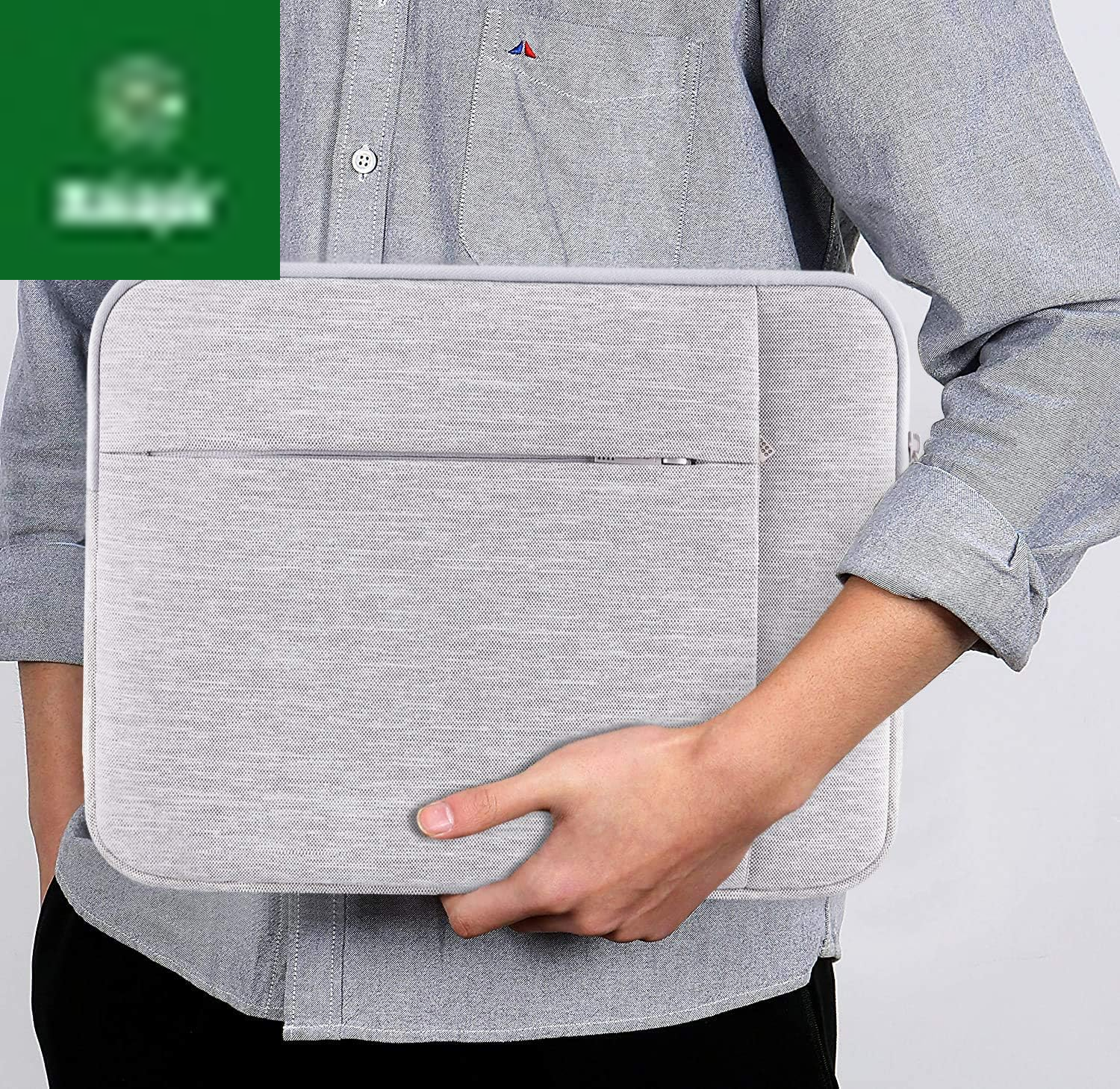 15-15.6 Inch Laptop Sleeve Case for Acer HP Lenovo Dell ASUS Laptop, Acer Aspire 15, HP Pavilion/Envy 15, Dell Inspiron/Latitude 15, Lenovo Ideapad 15, ASUS Zenbook 15 Computer Bag, Gray
