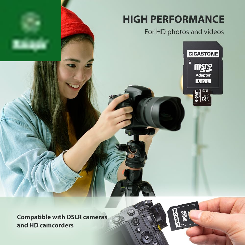 32GB Micro SD Card 5-Pack, Full HD Video, Surveillance Security Cam Action Camera Drone, 90Mb/S Micro SDHC UHS-I U1 C10 Class 10