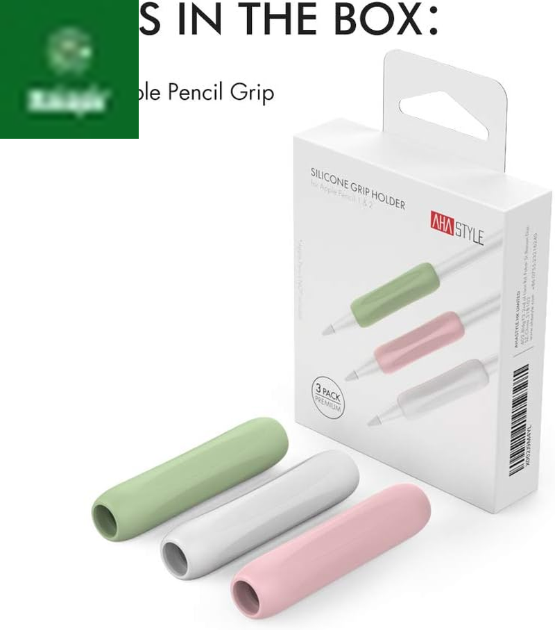 3 Pack Silicone Grips Holders for Apple Pencil (USB-C) & Apple Pencil (1St / 2Nd Generation) Ergonomic Protective Skin Sleeve Compatible with Ipad Pen (White,Green,Pink)