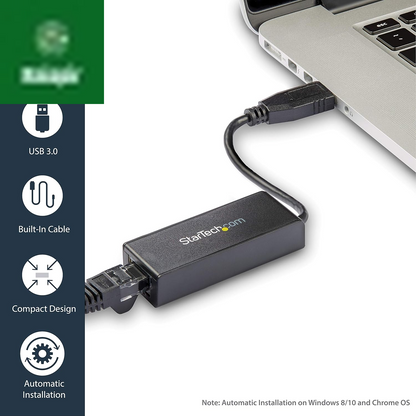 USB 3.0 to Gigabit Ethernet NIC Network Adapter - USB to RJ45 for 10/100/1000 Network