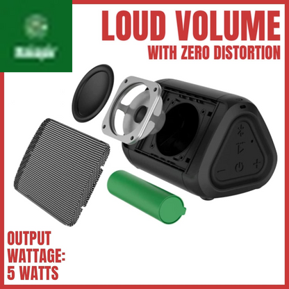 Oontz Angle Solo Portable Bluetooth Speaker 5.0-5W Sound, 10-Hr Battery, 100Ft Wireless Range, IPX5 Water-Resistant, Budget-Friendly Small Speaker for Travel, Party, Outdoor or Home (Black)