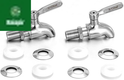 2 PCS Beverage Spigots Beverage Dispenser Spigot Replacement Stainless Steel Spigot for Glass Jar & Drink Dispenser