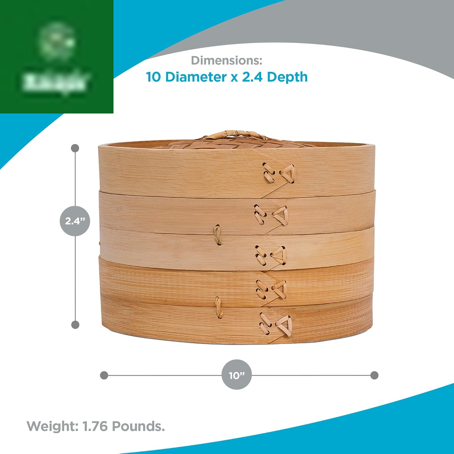 Bamboo Steamer (Classic Bamboo, 10" Diameter)