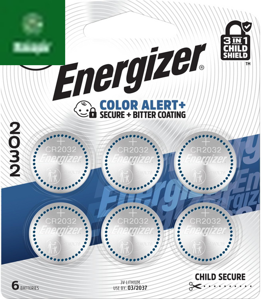 2032 Batteries (6 Pack), 3V Lithium Coin Batteries