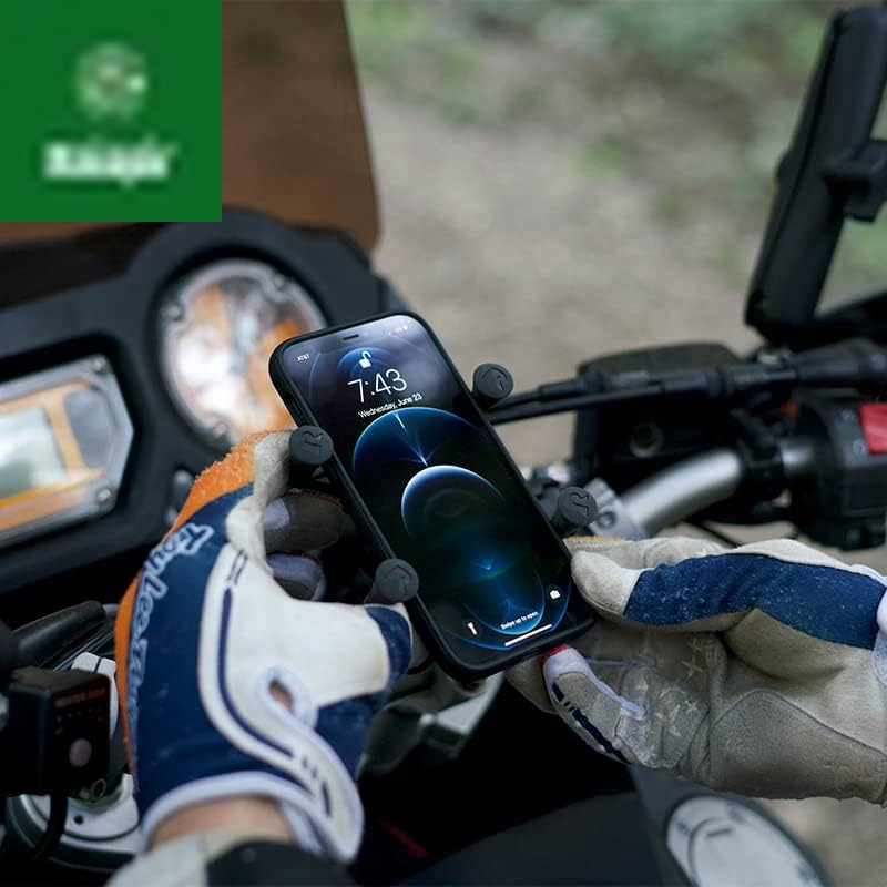 X-Grip Phone Mount with Handlebar U-Bolt Base RAM-B-149Z-UN7U , Medium Arm for Motorcycle, ATV/UTV, Bike