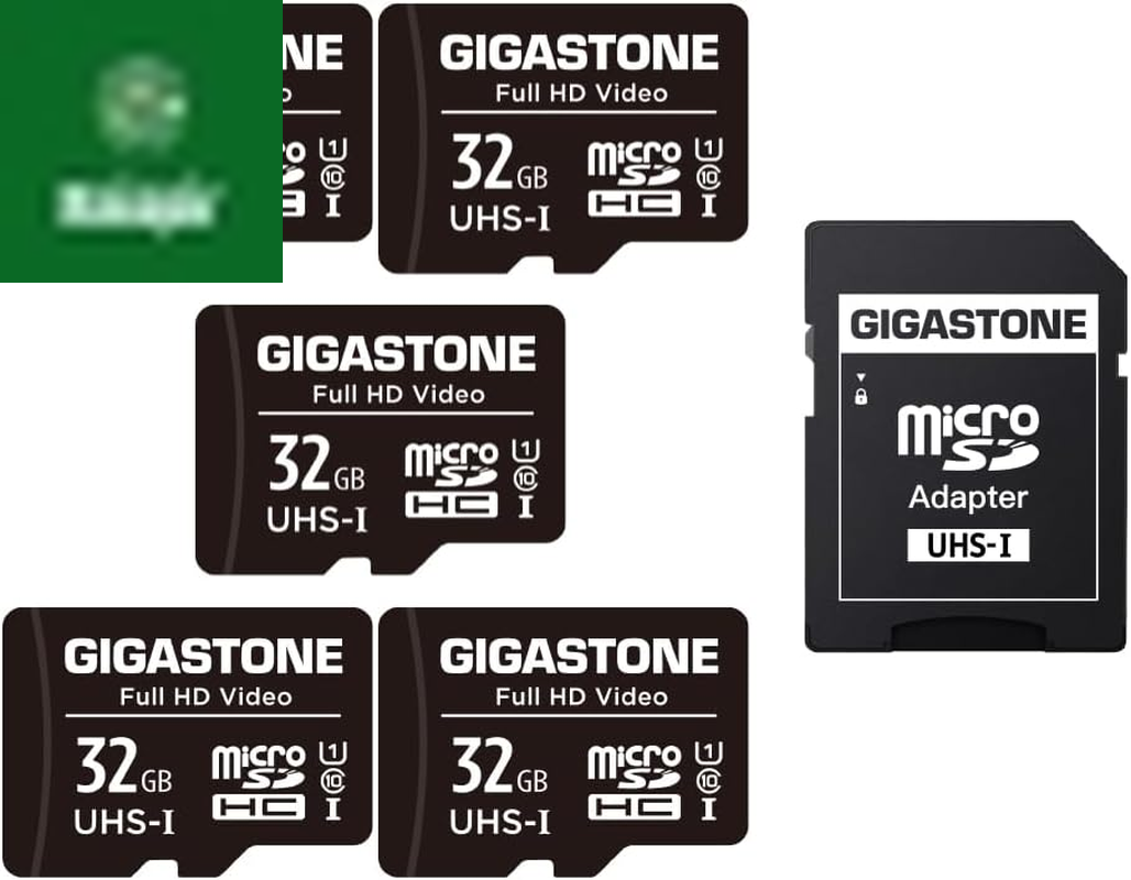 32GB Micro SD Card 5-Pack, Full HD Video, Surveillance Security Cam Action Camera Drone, 90Mb/S Micro SDHC UHS-I U1 C10 Class 10