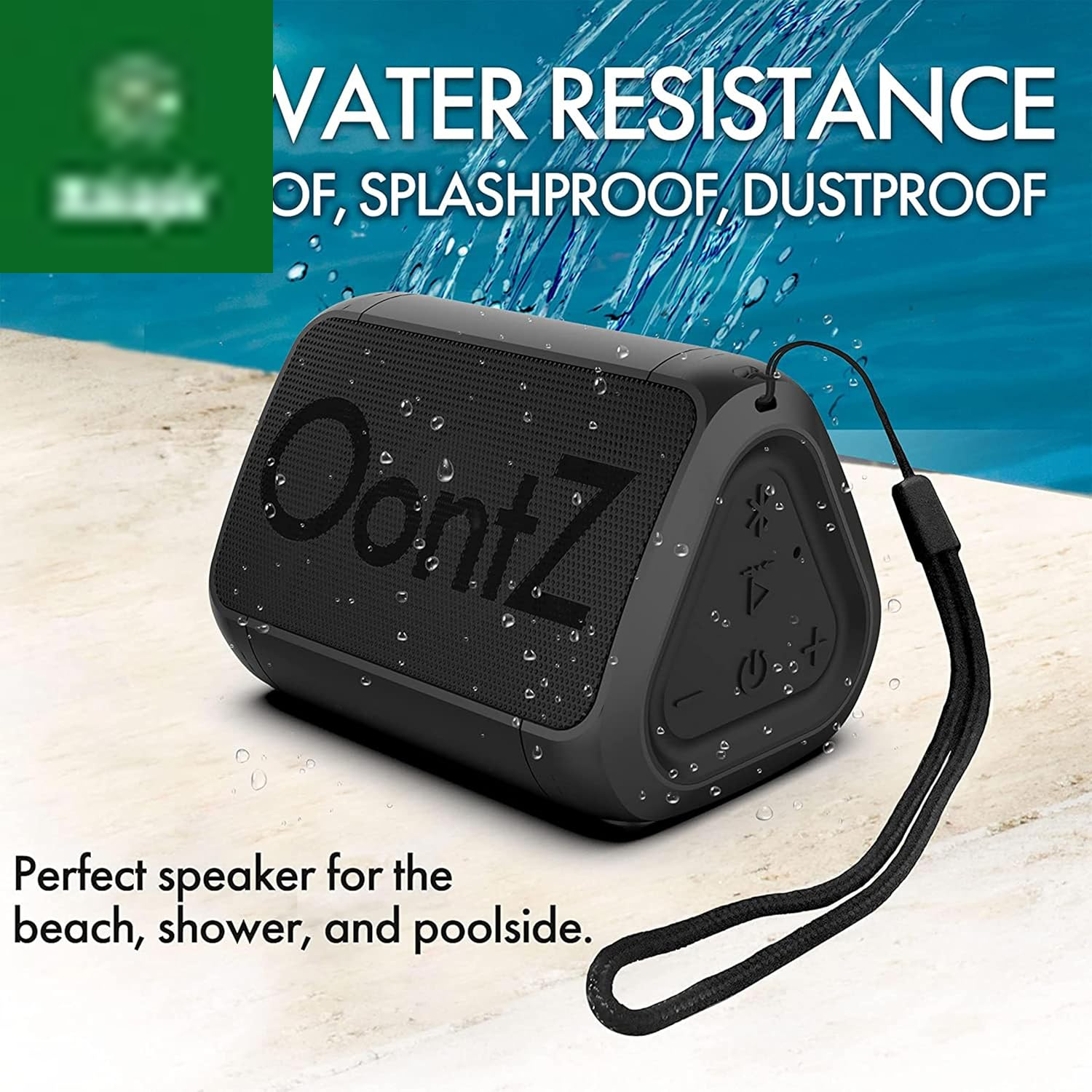 Oontz Angle Solo Portable Bluetooth Speaker 5.0-5W Sound, 10-Hr Battery, 100Ft Wireless Range, IPX5 Water-Resistant, Budget-Friendly Small Speaker for Travel, Party, Outdoor or Home (Black)