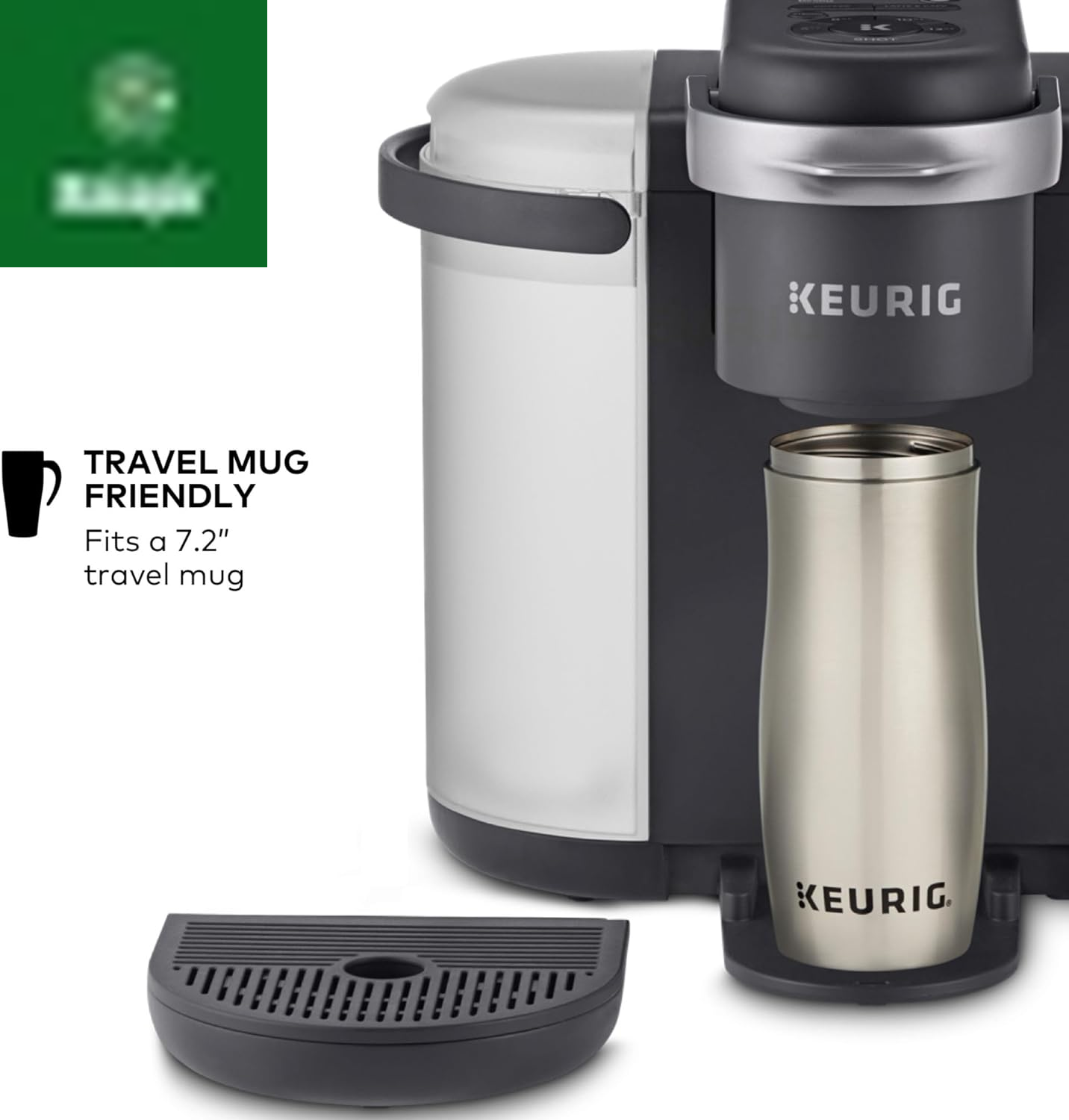 K-Cafe Single-Serve K-Cup Coffee Maker, Latte Maker and Cappuccino Maker, Comes with Dishwasher Safe Milk Frother, Coffee Shot Capability, Compatible with All  K-Cup Pods, Dark Charcoal
