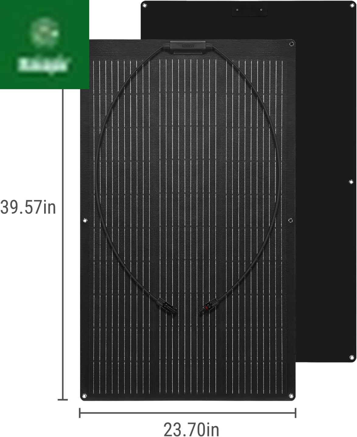 100W Flexible Solar Panel Portable Bendable 12 Volts 10BB Mono Cell for Uneven Surfaces Marine Camping Home Boat RV Surface Black