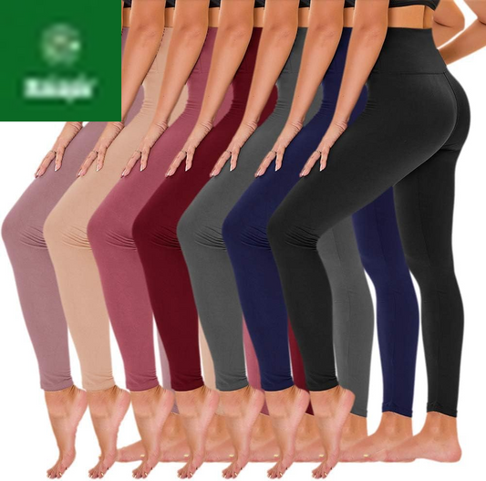 7 Pack Leggings for Women - High Waisted Yoga Pants with Pockets Black Leggings Women Full Length & Capri