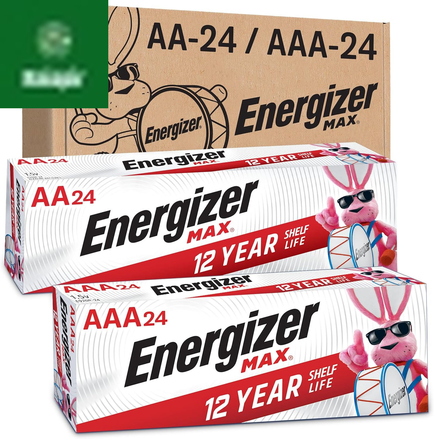 AA and AAA Batteries, 48 Count, Combo Pack Contains 24 Max Double a and 24 Max Triple a Batteries