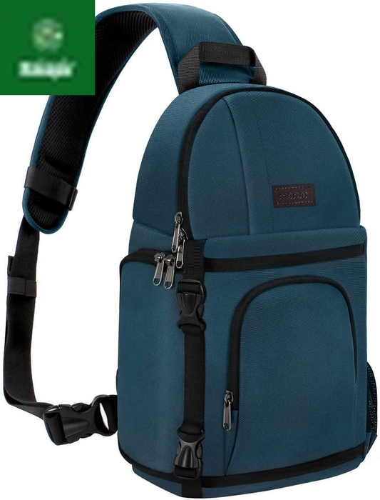 Camera Sling Bag, Dslr/Slr/Mirrorless Camera Backpack Case Shockproof Photography Backpack with Tripod Holder & Removable Modular Inserts Compatible with Canon/Nikon/Sony/Fuji