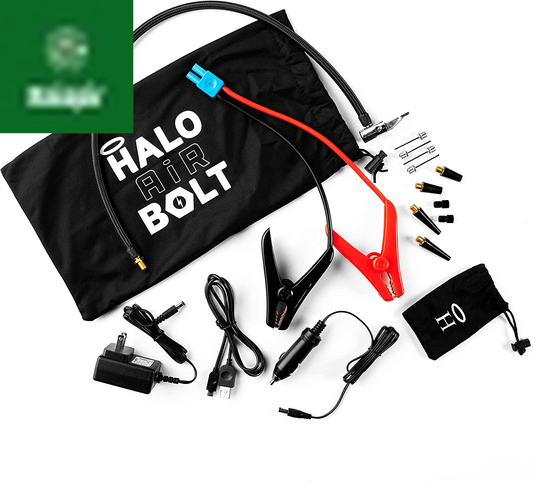 Bolt Air 58830 Portable Car Battery Jump Starter | 100 PSI Air Compressor, 58.8Wh USB Power Bank, Emergency Floodlight & Charger, Jumps Cars Suvs & Trucks, Inflates Tires, TSA Approved — Gray