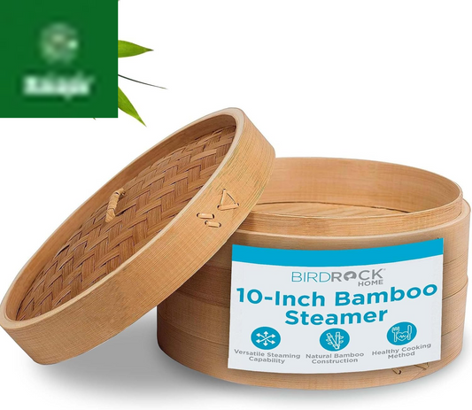 Bamboo Steamer (Classic Bamboo, 10" Diameter)