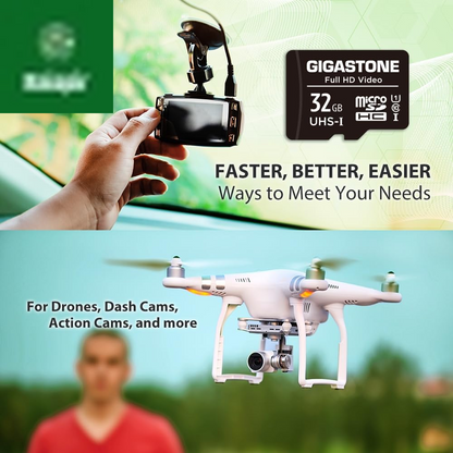 32GB Micro SD Card 5-Pack, Full HD Video, Surveillance Security Cam Action Camera Drone, 90Mb/S Micro SDHC UHS-I U1 C10 Class 10