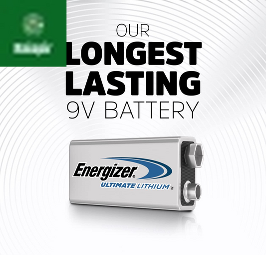 Ultimate Lithium 9V Batteries (2 Pack), Lithium 9 Volt Batteries